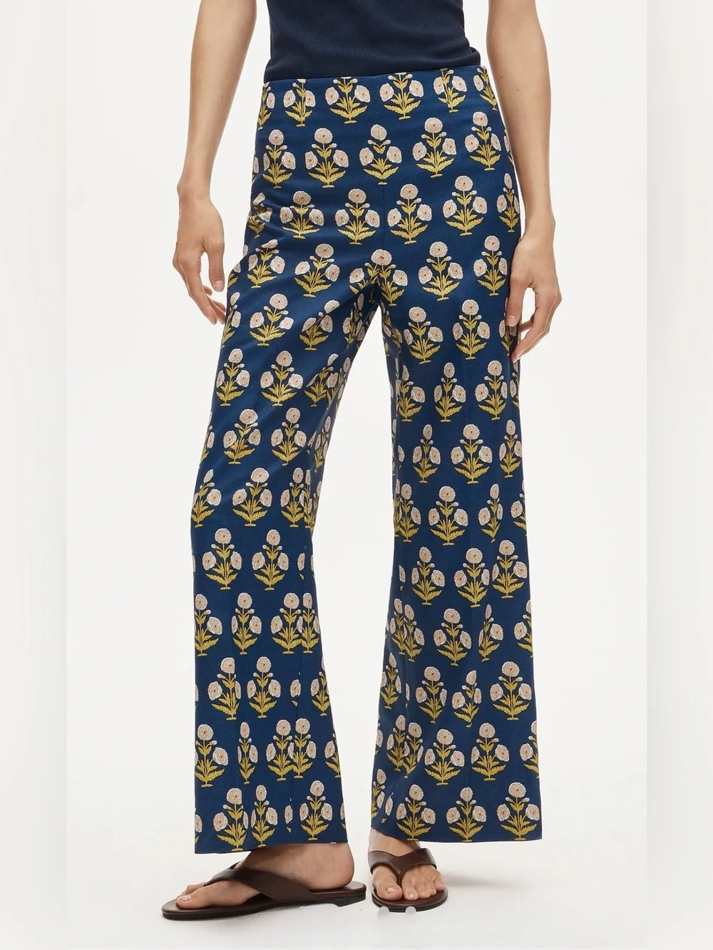 J. Crew Rori pant in marigold block print , Size 6